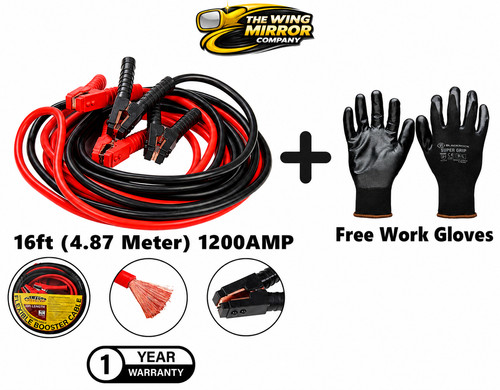 Jump leads 16ft - leads, (4.87meter)
