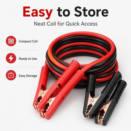Heavy duty jump leads car - heavy,